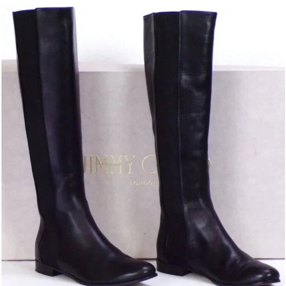 Jimmy choo leather boots, below the knee
